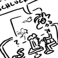 das Glas in einem Zug leeren Thumbnail